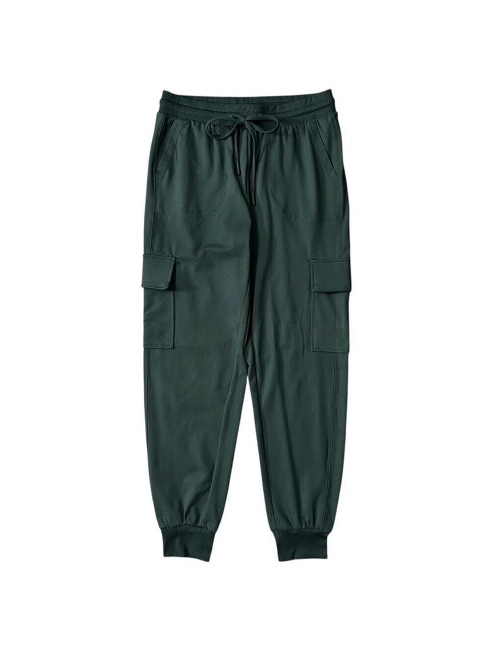 Rachel Zoe Mid-Rise Cargo Relaxed Fit Athleisure Joggers Olive Green Size Small